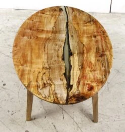 Handcrafted 53 In. Clear Resin River Maple Tapered Legs Oval Coffee Table 15 Handcrafted 53 In. Clear Resin River Maple Tapered Legs Oval Coffee Table -OGT Sale Store q284261 04