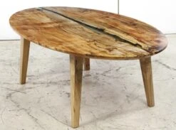 Handcrafted 53 In. Clear Resin River Maple Tapered Legs Oval Coffee Table 21 Handcrafted 53 In. Clear Resin River Maple Tapered Legs Oval Coffee Table -OGT Sale Store q284261 10