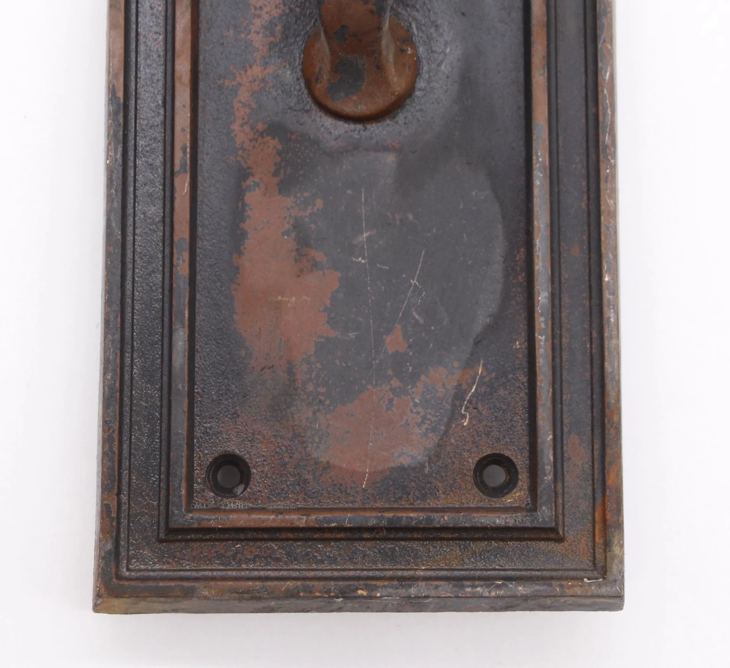 Antique Art Deco Bronze Corbin Door Pull With Lock Insert 7 Antique Art Deco Bronze Corbin Door Pull With Lock Insert - Image 5