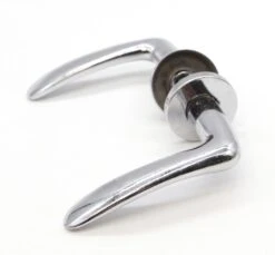 Modern Vintage Sleek Chrome Plated Brass Lever Door Knob Set 15 Modern Vintage Sleek Chrome Plated Brass Lever Door Knob Set -OGT Sale Store q284295 07
