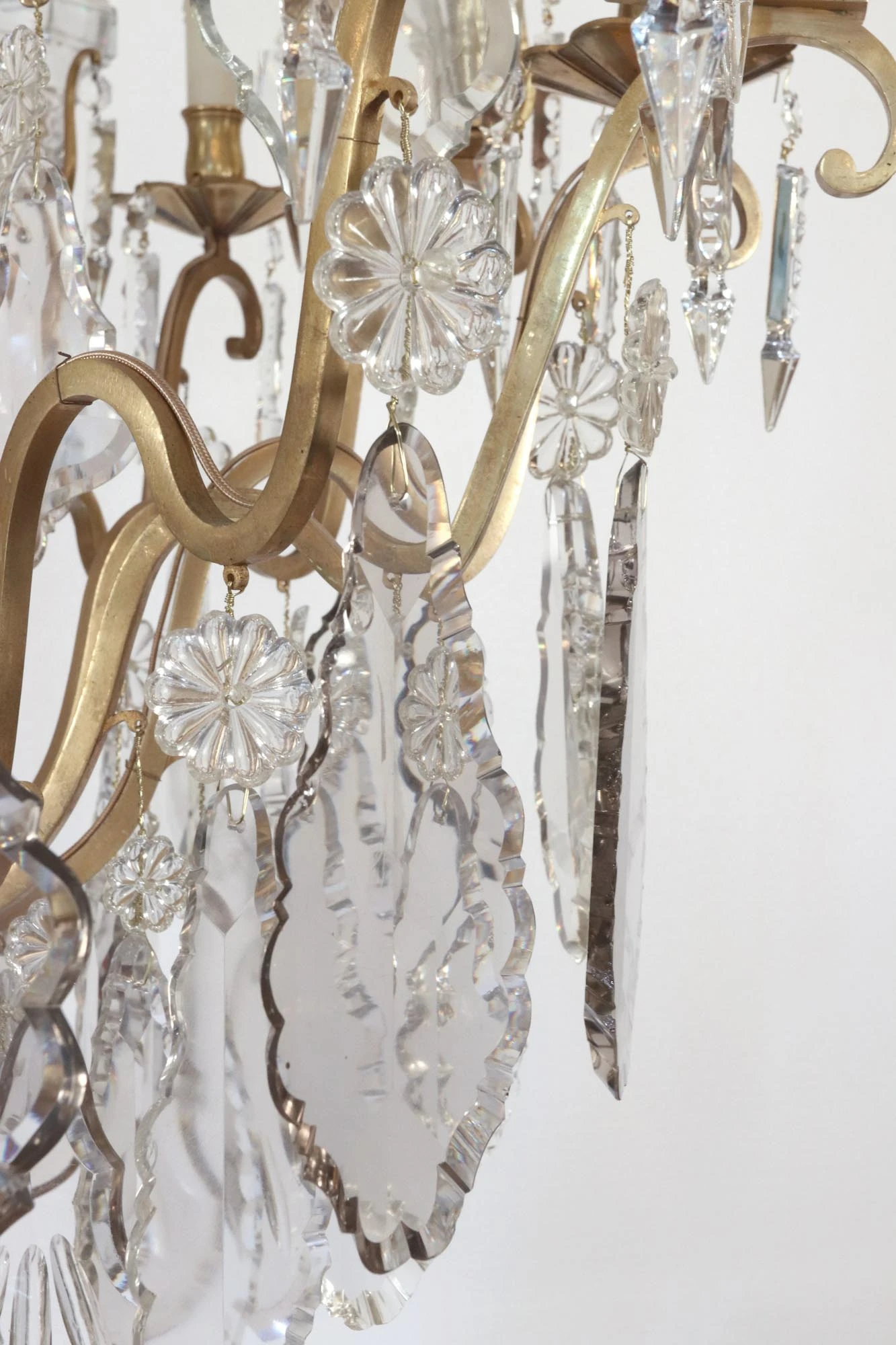 Antique French Louis XV Gilt Bronze & Crystal 20 Arm Cage Chandelier 7 Antique French Louis XV Gilt Bronze & Crystal 20 Arm Cage Chandelier - Image 5