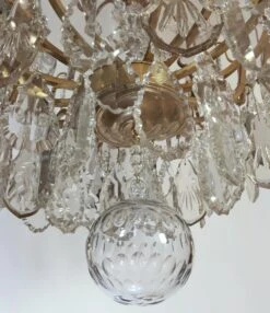 Antique French Louis XV Gilt Bronze & Crystal 20 Arm Cage Chandelier 24 Antique French Louis XV Gilt Bronze & Crystal 20 Arm Cage Chandelier -OGT Sale Store q284328 07