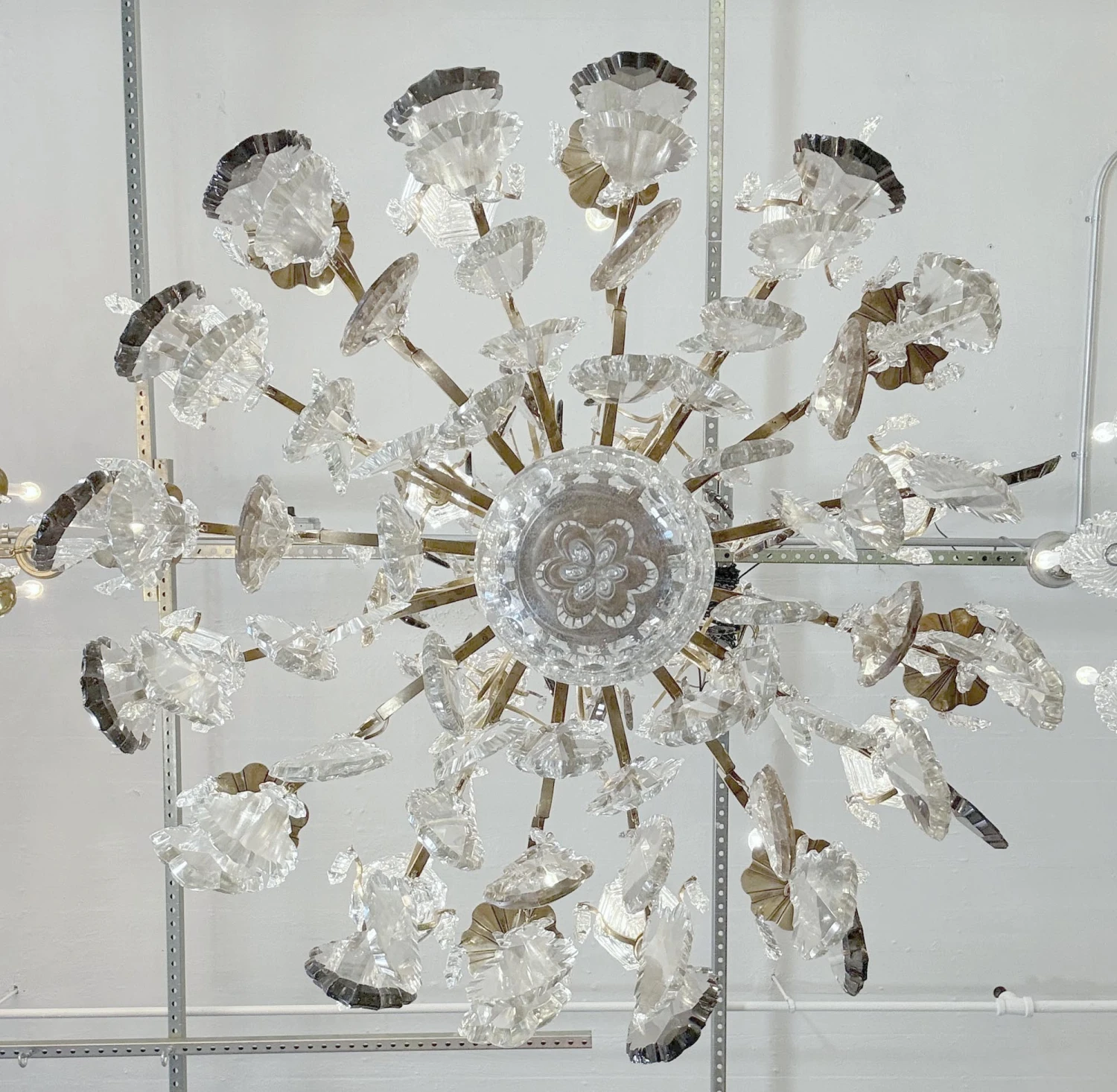 Antique French Louis XV Gilt Bronze & Crystal 20 Arm Cage Chandelier 12 Antique French Louis XV Gilt Bronze & Crystal 20 Arm Cage Chandelier - Image 10