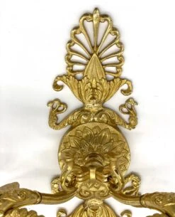 Pair Of French Empire Gilded Bronze Two Arm Swan Wall Sconces -OGT Sale Store q284356 08