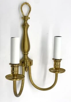 Traditional Polished Bronze Double Arm Wall Sconce -OGT Sale Store q284362 06