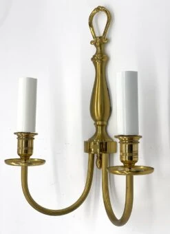 Traditional Polished Bronze Double Arm Wall Sconce -OGT Sale Store q284362 07