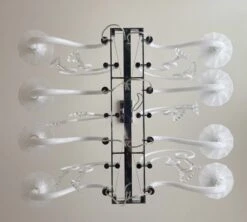 Mood Taif White Blown Glass & Crystal Chandelier By Franco Raggi 19 Mood Taif White Blown Glass & Crystal Chandelier By Franco Raggi -OGT Sale Store q284375 08