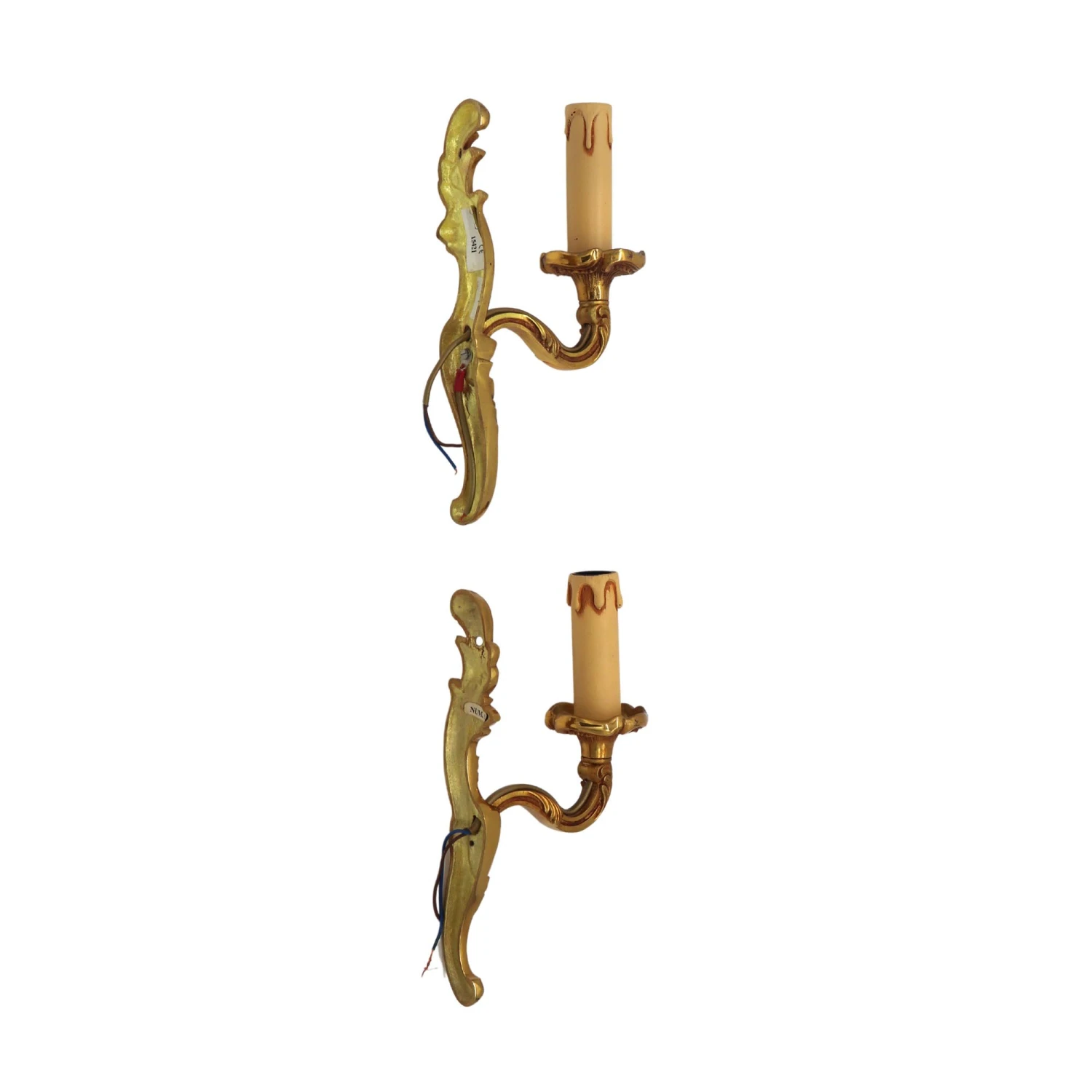 Pair Of French Gilded Bronze Single Arm Wall Sconces 9 Pair Of French Gilded Bronze Single Arm Wall Sconces - Image 7