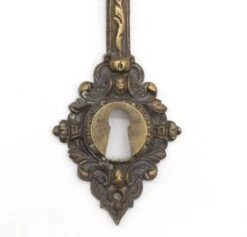 Pair Of Antique Bronze European French Passage Door Back Plates -OGT Sale Store q284401 08