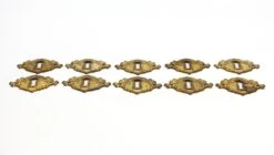 Set Of 10 Ornate Pressed Brass Keyhole Covers 13 Set Of 10 Ornate Pressed Brass Keyhole Covers -OGT Sale Store q284435 06