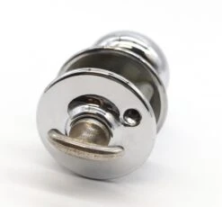 Olde New Modern Chrome Over Brass Round Plain Door Knob Latch Closet Set 12 Olde New Modern Chrome Over Brass Round Plain Door Knob Latch Closet Set -OGT Sale Store q284453 05