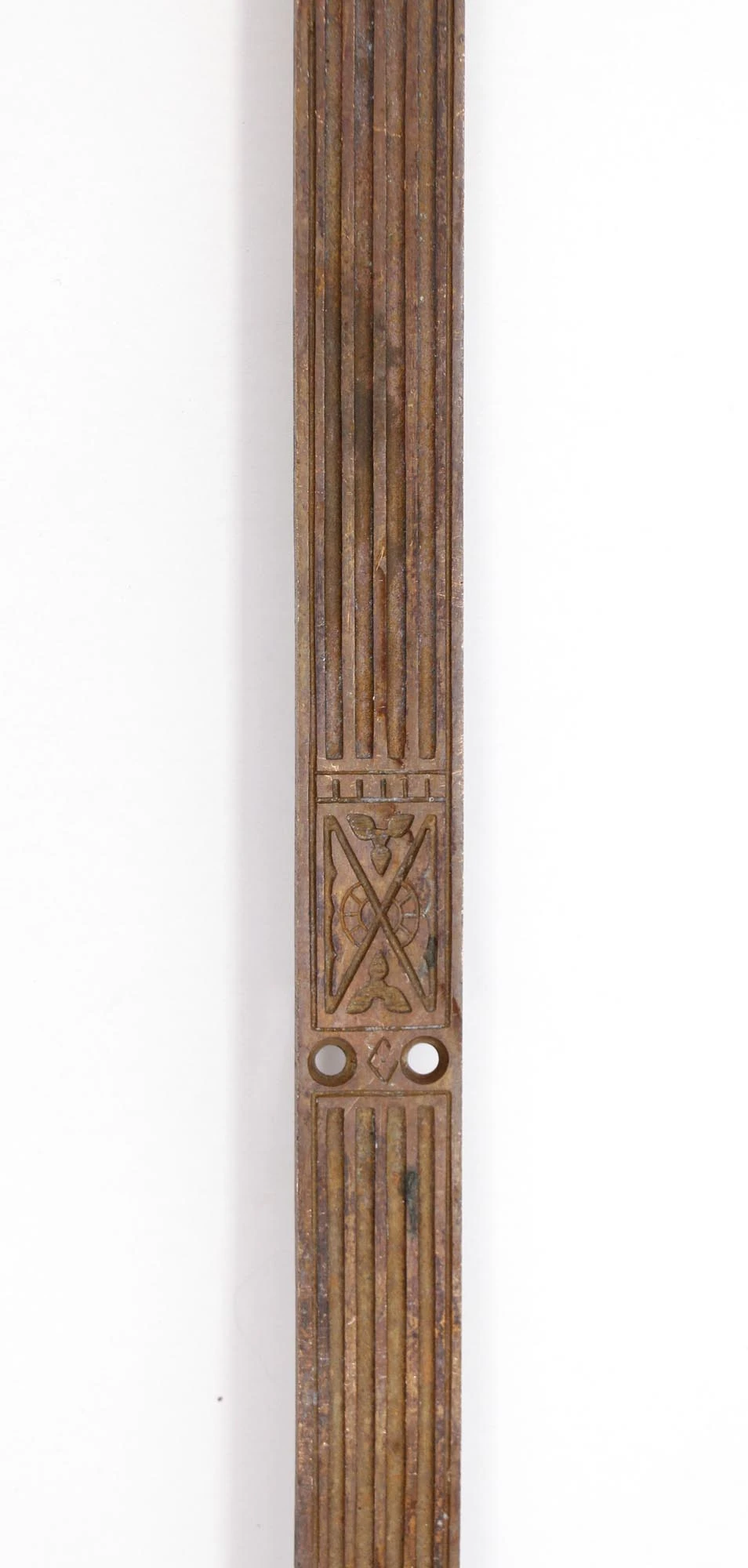 Antique 30 In. Bronze Aesthetic Recessed Floor Door Bolt 6 Antique 30 In. Bronze Aesthetic Recessed Floor Door Bolt - Image 4