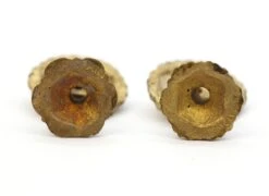 Pair Of Vintage 1 In. Hexagon Scalloped Brass Cabinet Drawer Knobs -OGT Sale Store q284463 04