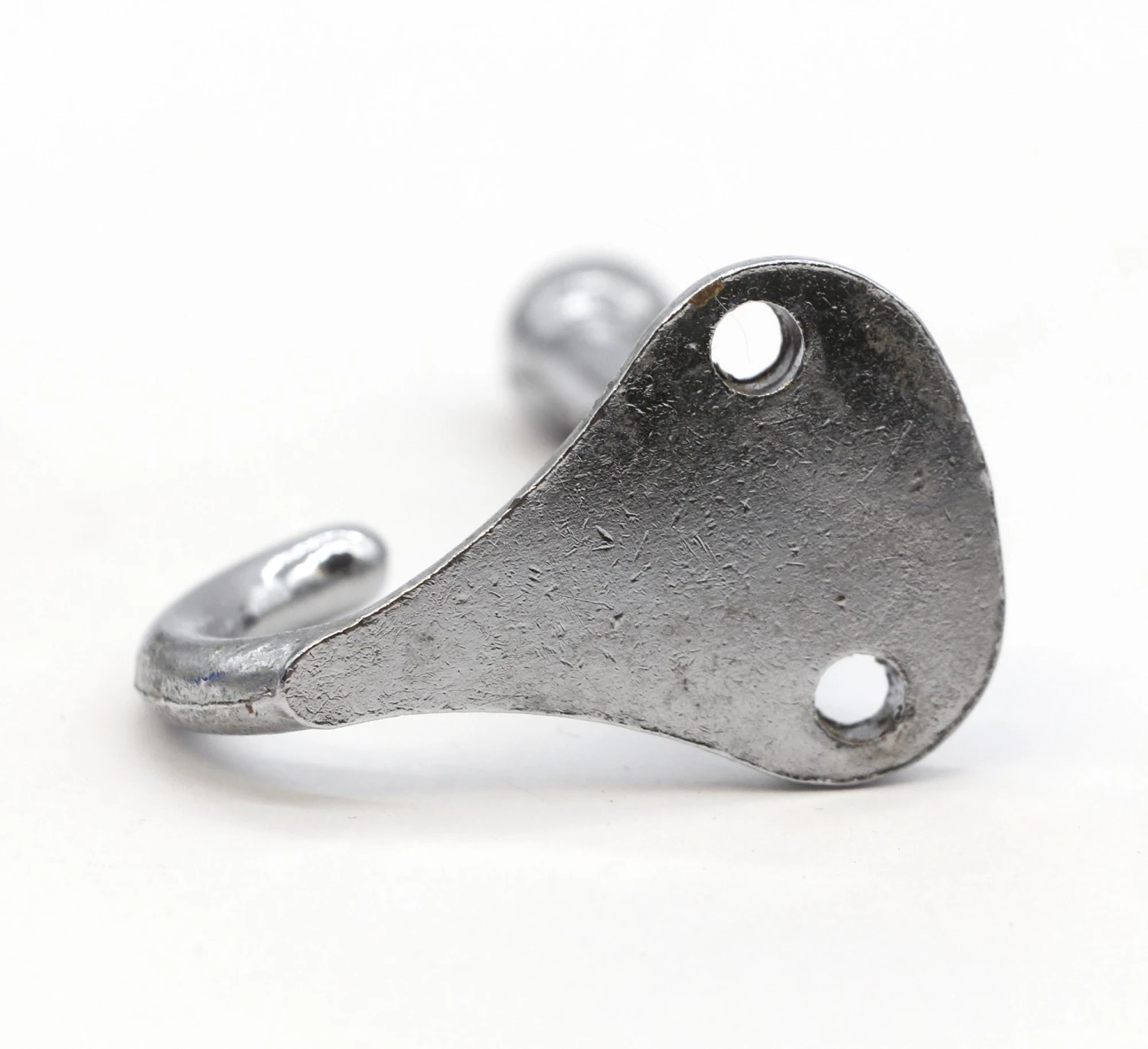 Vintage Chrome Plated Brass Straight Arm Wall Hook 7 Vintage Chrome Plated Brass Straight Arm Wall Hook - Image 5