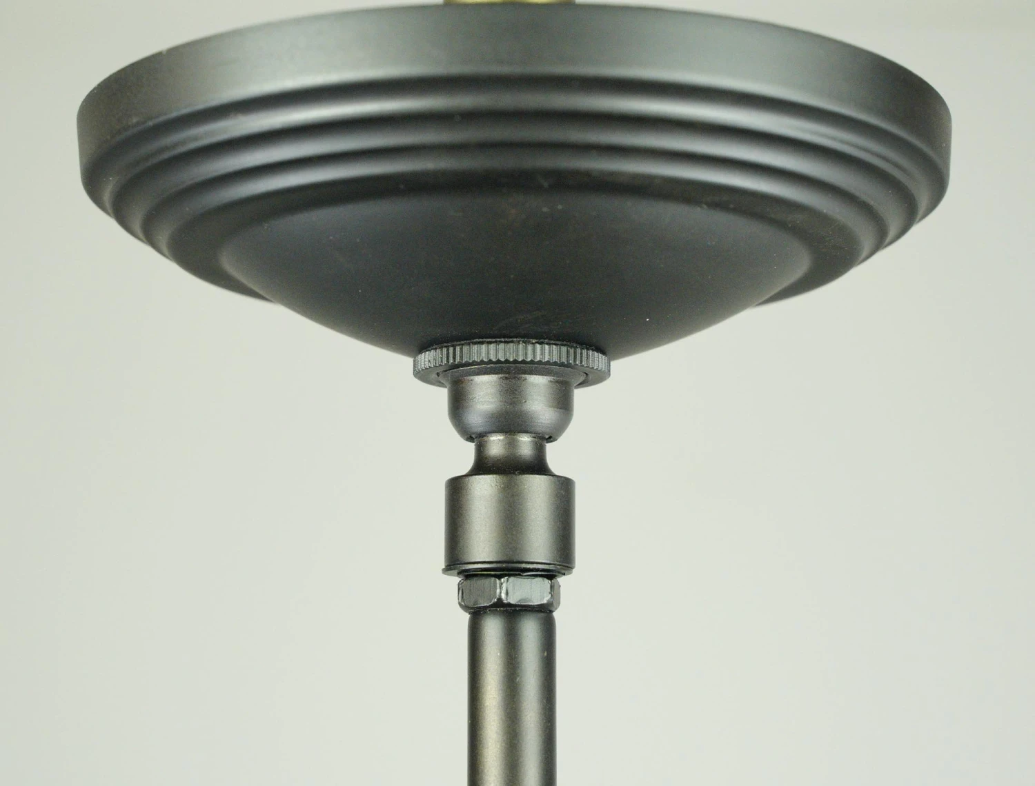 Vintage Ribbed Tan Mercury Glass Steel Pole Pendant Light 11 Vintage Ribbed Tan Mercury Glass Steel Pole Pendant Light - Image 9