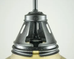 Vintage Ribbed Tan Mercury Glass Steel Pole Pendant Light 24 Vintage Ribbed Tan Mercury Glass Steel Pole Pendant Light -OGT Sale Store q284524 10