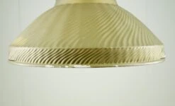 Vintage Ribbed Tan Mercury Glass Steel Pole Pendant Light 26 Vintage Ribbed Tan Mercury Glass Steel Pole Pendant Light -OGT Sale Store q284524 12