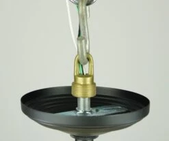 Vintage Ribbed Tan Mercury Glass Steel Pole Pendant Light 27 Vintage Ribbed Tan Mercury Glass Steel Pole Pendant Light -OGT Sale Store q284524 13