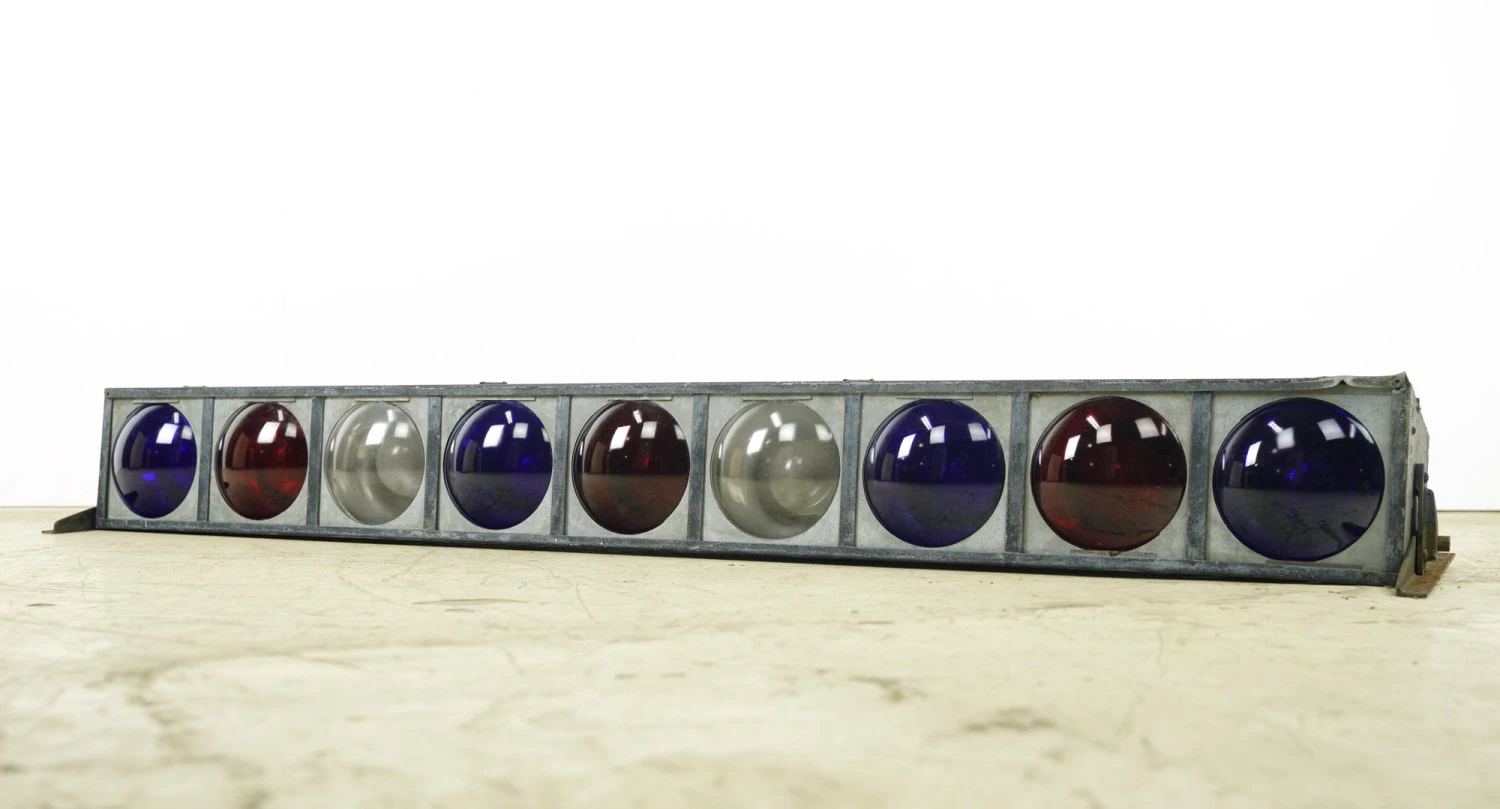 Vintage Red, White & Blue Lens 56 In. Steel Frame Stage Lights 10 Vintage Red, White & Blue Lens 56 In. Steel Frame Stage Lights - Image 8