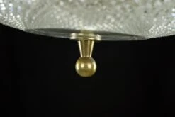 The Plaza Hotel Faceted Clear Glass Brass Rim Flush Mount Ceiling Light 14 The Plaza Hotel Faceted Clear Glass Brass Rim Flush Mount Ceiling Light -OGT Sale Store q284555 06