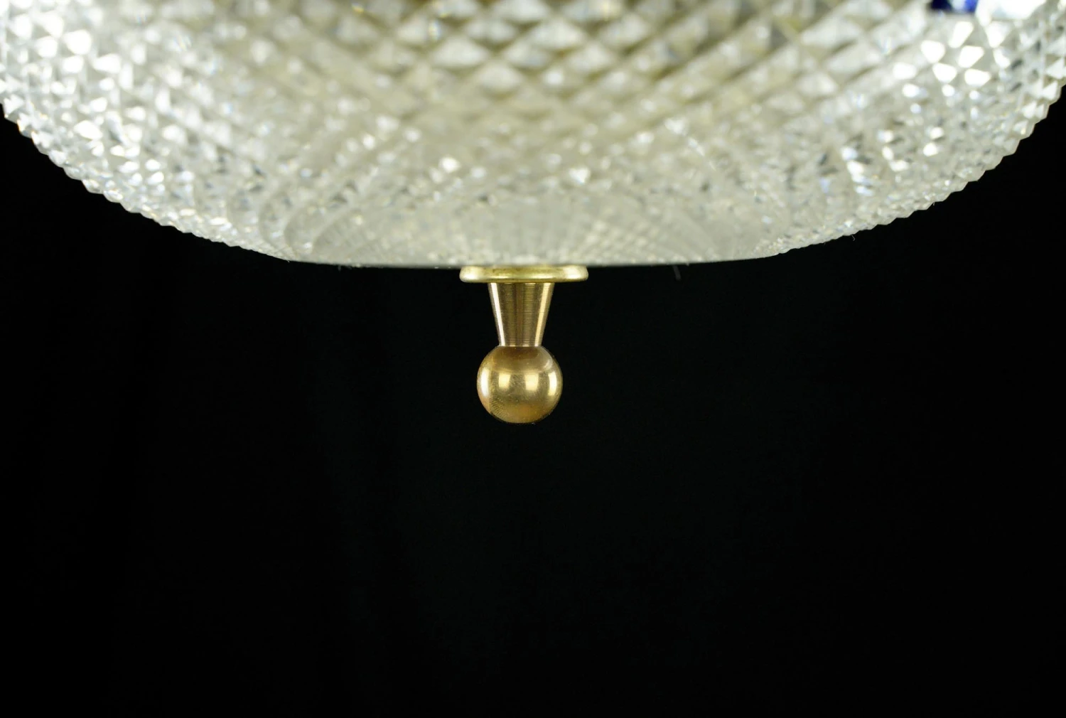 The Plaza Hotel Clear Glass Brass Rim Flush Mount Ceiling Light 6 The Plaza Hotel Clear Glass Brass Rim Flush Mount Ceiling Light - Image 4