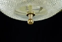 The Plaza Hotel Clear Glass Brass Rim Flush Mount Ceiling Light 14 The Plaza Hotel Clear Glass Brass Rim Flush Mount Ceiling Light -OGT Sale Store q284556 05
