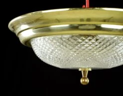 The Plaza Hotel Clear Glass Brass Rim Flush Mount Ceiling Light 15 The Plaza Hotel Clear Glass Brass Rim Flush Mount Ceiling Light -OGT Sale Store q284556 06