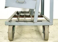 Industrial Gray Steel Double Adjustable Tray Rolling Cart 22 Industrial Gray Steel Double Adjustable Tray Rolling Cart -OGT Sale Store q284576 09