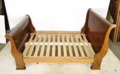 Dark Wood Tone Queen Sleigh Bed Frame 21 Dark Wood Tone Queen Sleigh Bed Frame -OGT Sale Store q284595 04