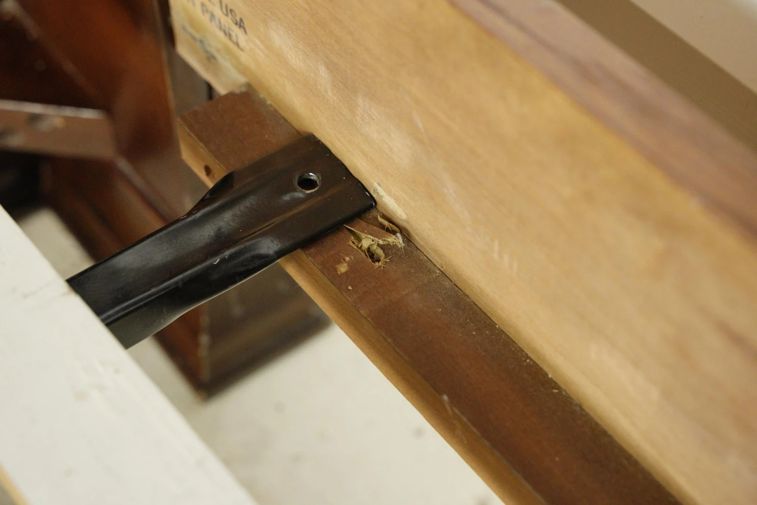 Dark Wood Tone Queen Sleigh Bed Frame 18 Dark Wood Tone Queen Sleigh Bed Frame - Image 16