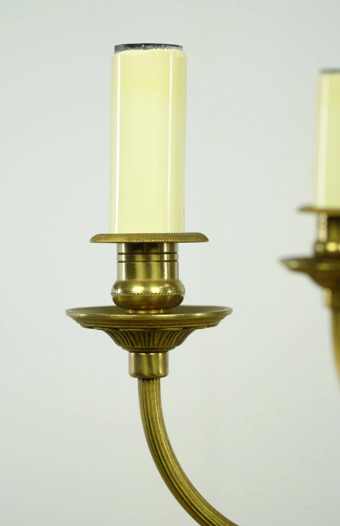 French Empire Eagle 5 Arm Brass Chandelier With Green Accents 13 French Empire Eagle 5 Arm Brass Chandelier With Green Accents - Image 11