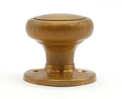 Vintage 1.875 In. Brushed Brass Dummy Door Knob With Rosette 11 Vintage 1.875 In. Brushed Brass Dummy Door Knob With Rosette -OGT Sale Store q284669 04