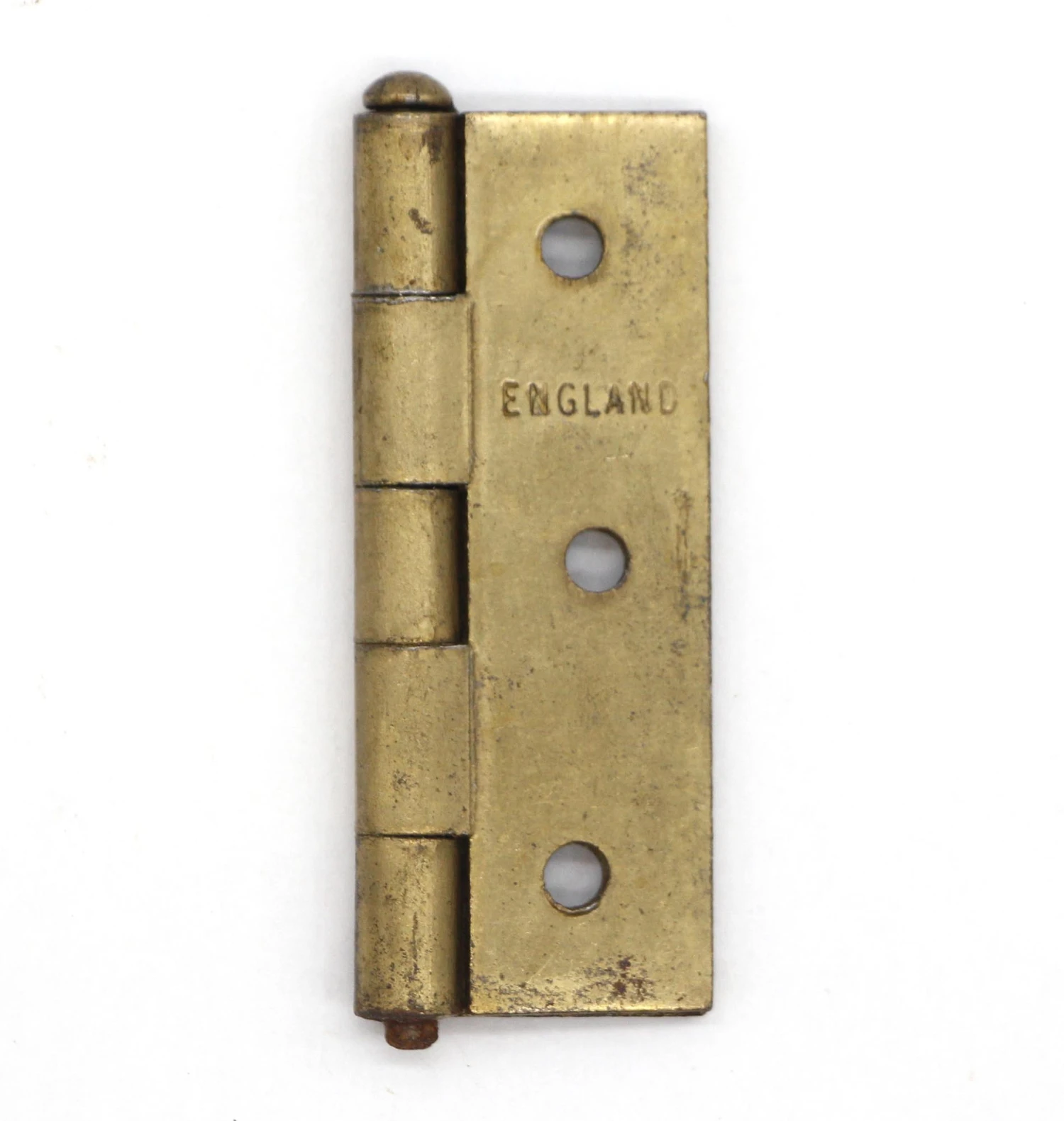 Set Of 10 Vintage 2.5 X 1.625 Brass Plated Steel Cabinet Hinges 6 Set Of 10 Vintage 2.5 X 1.625 Brass Plated Steel Cabinet Hinges - Image 4