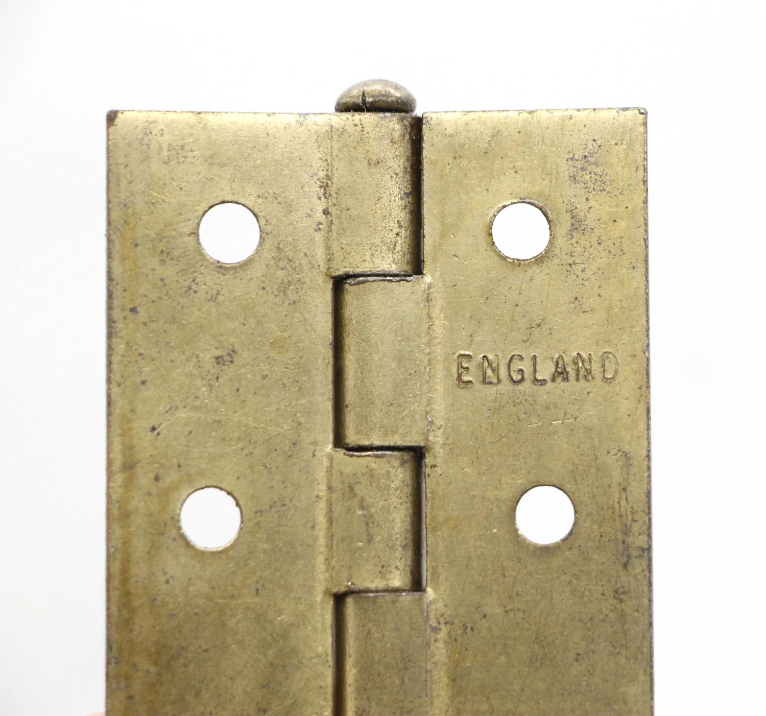 Set Of 10 Vintage 2.5 X 1.625 Brass Plated Steel Cabinet Hinges 8 Set Of 10 Vintage 2.5 X 1.625 Brass Plated Steel Cabinet Hinges - Image 6