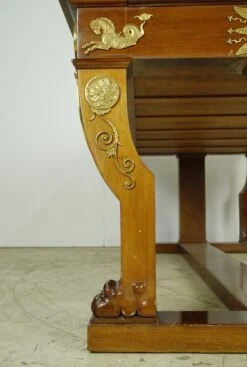 Antique French Empire Mahogany Gilt Bronze Gentleman’s Desk 26 Antique French Empire Mahogany Gilt Bronze Gentleman’s Desk -OGT Sale Store q284744 09