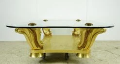 Art Deco Colombostile Il Gusto Dei Principi Glass Top Gold Coffee Table 24 Art Deco Colombostile Il Gusto Dei Principi Glass Top Gold Coffee Table -OGT Sale Store q284746 10
