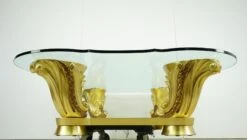 Art Deco Colombostile Il Gusto Dei Principi Glass Top Gold Coffee Table 25 Art Deco Colombostile Il Gusto Dei Principi Glass Top Gold Coffee Table -OGT Sale Store q284746 11
