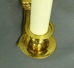 Pair Of Vintage 1 Arm Brass Ribbon Tassel Wall Sconces 20 Pair Of Vintage 1 Arm Brass Ribbon Tassel Wall Sconces -OGT Sale Store q284792 09