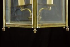 Traditional 3 Arm Brass & Glass Hexagonal Lantern Pendant Light 16 Traditional 3 Arm Brass & Glass Hexagonal Lantern Pendant Light -OGT Sale Store q284793 04