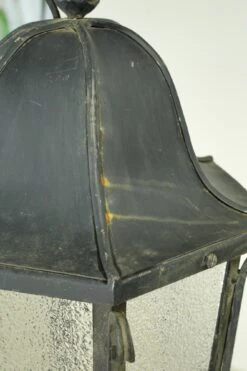 Antique Traditional Steel Black Pebbled Glass Hanging Lantern Exterior Light 15 Antique Traditional Steel Black Pebbled Glass Hanging Lantern Exterior Light -OGT Sale Store q284818 06