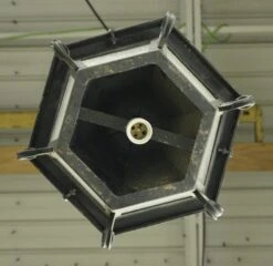 Antique Traditional Steel Black Pebbled Glass Hanging Outdoor Lantern Light -OGT Sale Store q284819 09