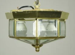Traditional Brass Plated Beveled Glass Flush Mount Ceiling Light -OGT Sale Store q284879 04