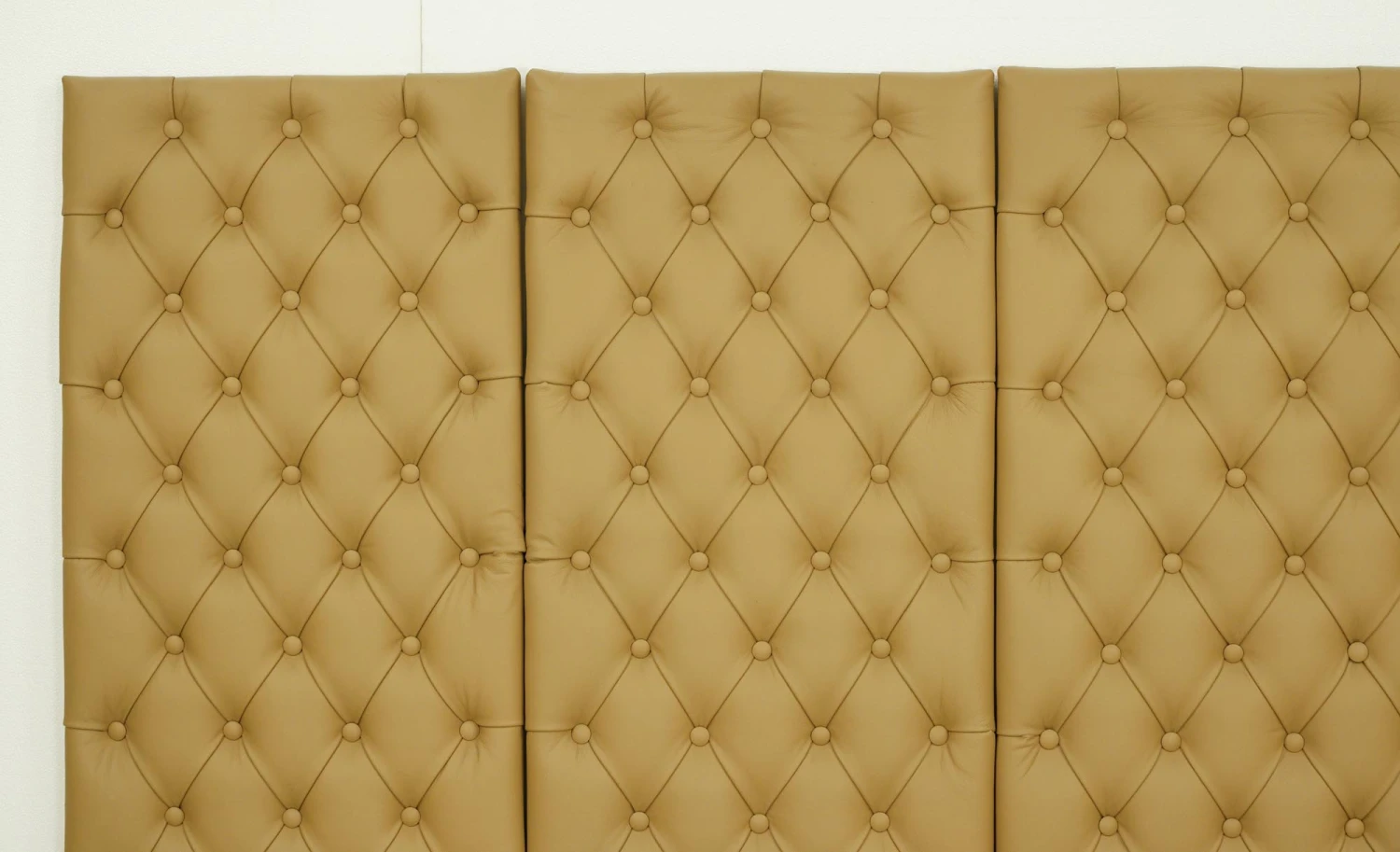 Set Of 4 Soundproof Tan Faux Leather Wall Panels 48.125 X 19.5 6 Set Of 4 Soundproof Tan Faux Leather Wall Panels 48.125 X 19.5 - Image 4