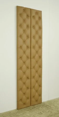 Pair Of Soundproof Tan Faux Leather Wall Panels 74.25 X 11.375 18 Pair Of Soundproof Tan Faux Leather Wall Panels 74.25 X 11.375 -OGT Sale Store q284892 04