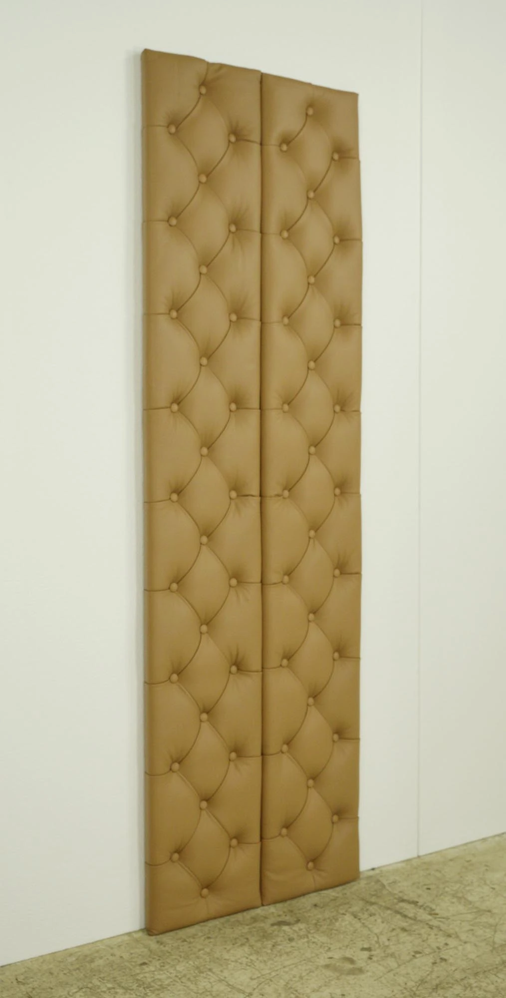 Pair Of Soundproof Tan Faux Leather Wall Panels 74.25 X 11.375 6 Pair Of Soundproof Tan Faux Leather Wall Panels 74.25 X 11.375 - Image 4