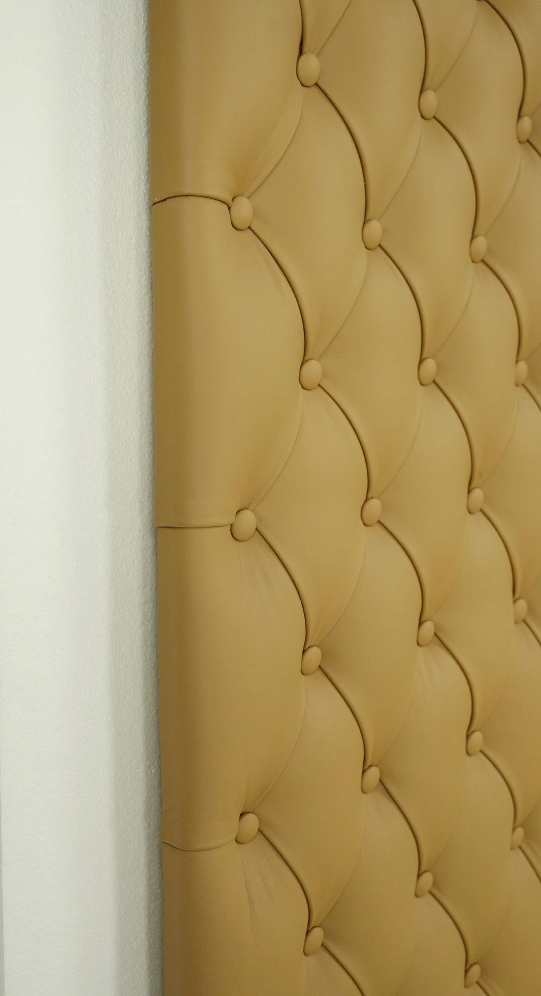 Pair Of Soundproof Tan Faux Leather Wall Panels 74.125 X 19.25 7 Pair Of Soundproof Tan Faux Leather Wall Panels 74.125 X 19.25 - Image 5