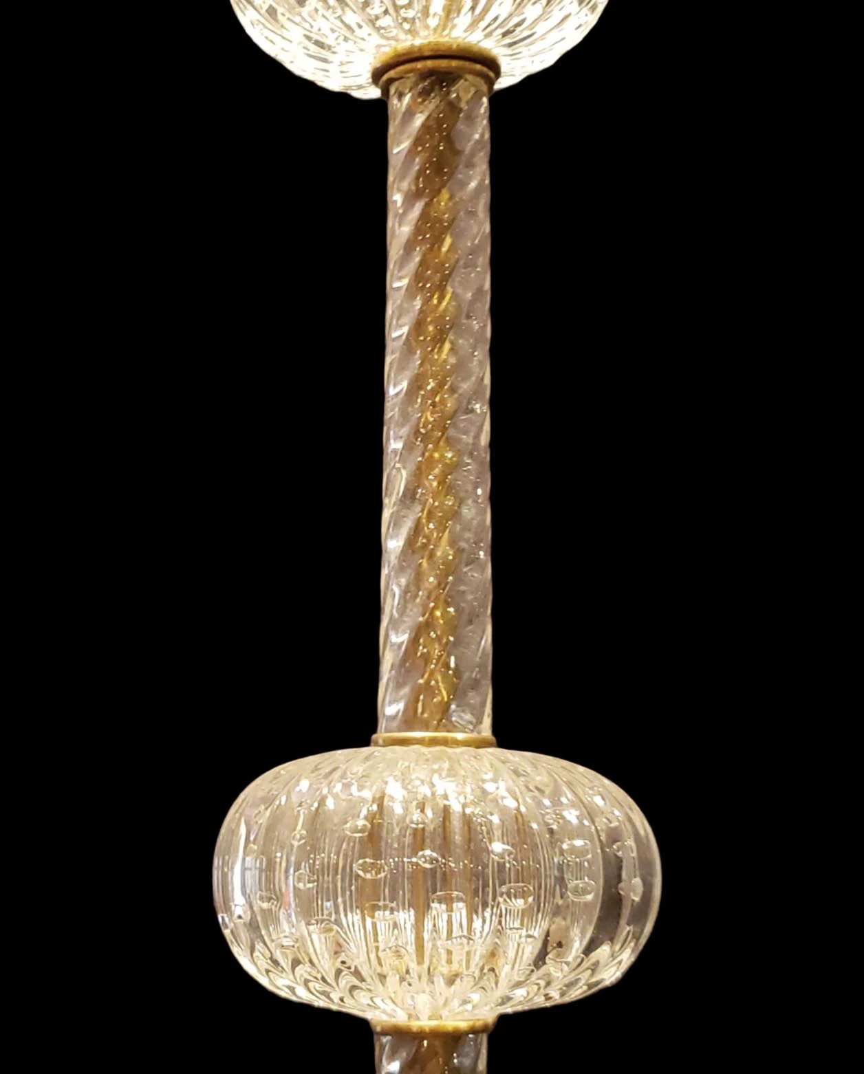 Vintage Clear Control Bubble Murano 4 Arm Crystal Chandelier 6 Vintage Clear Control Bubble Murano 4 Arm Crystal Chandelier - Image 4