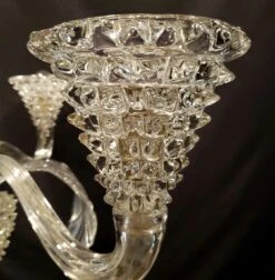 Vintage Rostrato Clear Murano Glass 3 S Arm Chandelier 11 Vintage Rostrato Clear Murano Glass 3 S Arm Chandelier -OGT Sale Store q284935 04 1