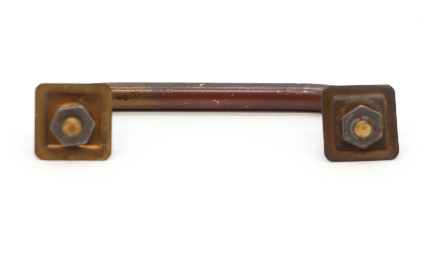 Vintage 4.75 In. Patina Brass Rounded Bridge Drawer Cabinet Pull 7 Vintage 4.75 In. Patina Brass Rounded Bridge Drawer Cabinet Pull - Image 5