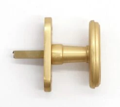 Oversized Gold Painted Brass Oval Privacy Latch Knob With Rosette -OGT Sale Store q285018 04